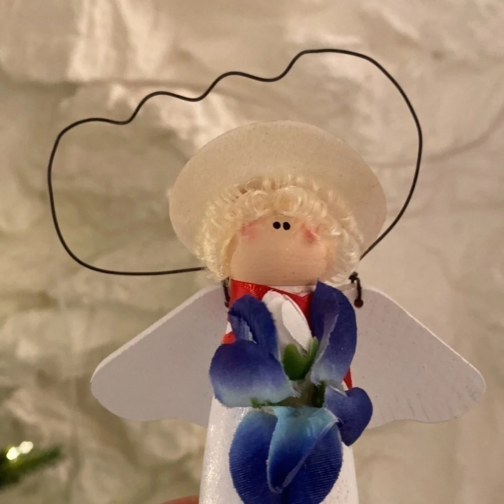 Vintage Angel Cowgirl Ornament Handmade In Texas
